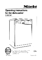 Читать онлайн Посудомоечные машины Miele G 595 SC Инструкция по эксплуатации