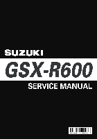 Автомобили Suzuki GSX-R600 Инструкция по эксплуатации